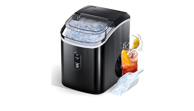  FREE VILLAGE Nugget Ice Maker Countertop, Pebble Ice Maker  Machine, 33lbs Per Day, Self-Cleaning with Basket, Quiet Operation, 1.2Qt  Water Reservoir, Portable Ice Machine for Home Office RV Party : Appliances