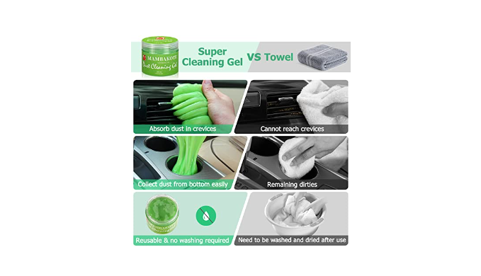 Car Cleaning Gel Car Detailing Kit Universal Car Air Vent Dust