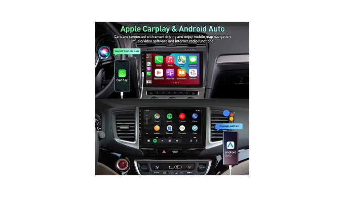 ACTASIAN Single Din Car Stereo with Apple Carplay and Android Auto