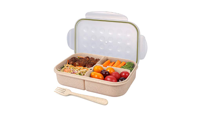 Bento Box Lunch Box, Adult Lunch Container with 3L Large Capacity,  Microwave Saf