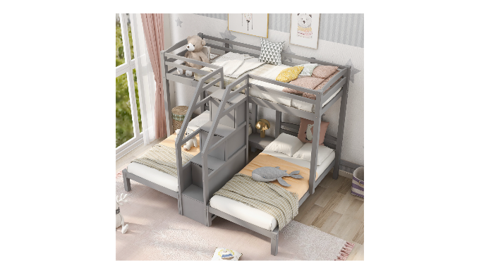 Euroco twin over online twin bunk bed