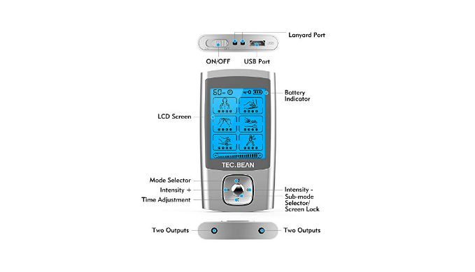 Dropship TEC.BEAN 24 Modes TENS Unit Muscle Stimulator