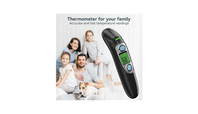 ANKOVO Dual Mode Infrared Thermometer, 1s Reading, 3 Colors Backlight, 35  Memories Recall, All Ages 