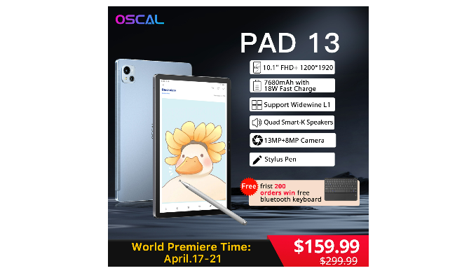 Android 12 タブレット OSCAL PAD13 14GB+256GB-