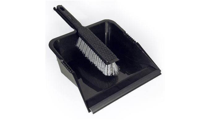 Hyper Tough Heavy Duty Deep Dust Pan and Bench Brush 