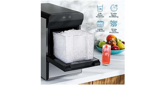 Upstreman X90 Countertop Nugget Ice Maker Max 33Lbs/Day, Energy-Saving  Pebble Ice Maker Machine, Sonic Ice Maker Fit Under Wall Cabinet for  Home/Kitchen/Office/Bar/Party - Coupon Codes, Promo Codes, Daily Deals,  Save Money Today