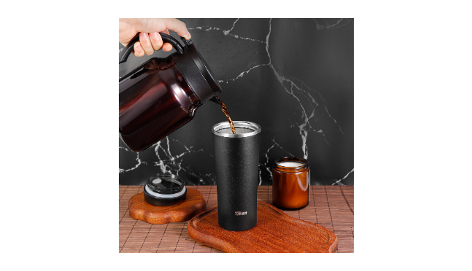 Tiken 16 Oz Insulated Tumbler, Stainless Steel Coffee Tumblers, Travel –  Tikenware