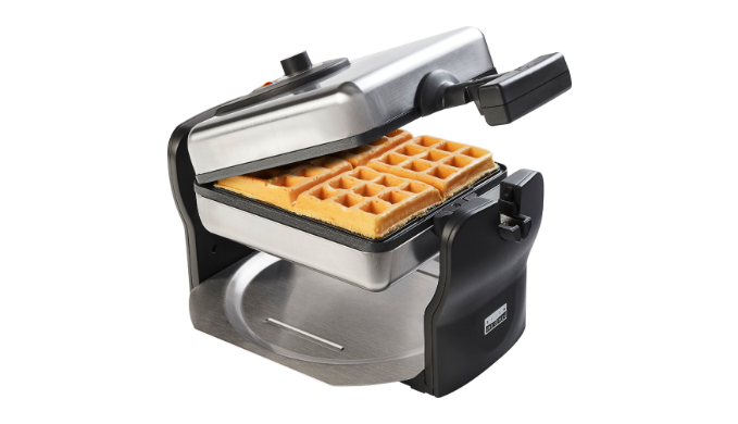 Bella Copper Titanium Coated Rotating Belgian Waffle Maker Stainless 1000 W