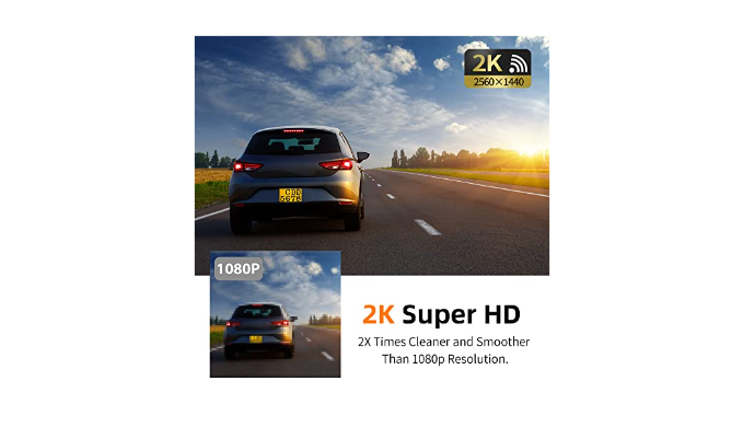 Kawa 2k 1440p Hd Wifi Dash Cam For Car Dvr Camera Video Recorder