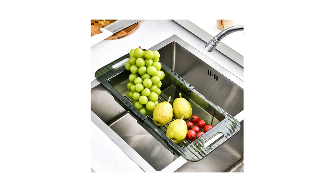 Adjustable Drainer Basket Fruit Vegetable Washing Basket Dish