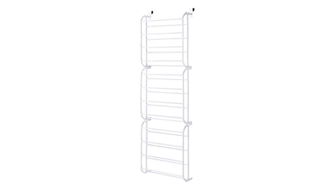 Whitmor Over The Door Shoe Rack, 36 Pair, White