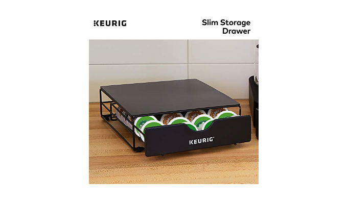 Keurig Slim Non-Rolling Storage Drawer, Coffee Pod Storage, Holds up to 24  Keurig K-Cup Pods, Black, Storage Drawer - 24ct, 9.2 x 3.3 x 12.2 inches -  Coupon Codes, Promo Codes, Daily