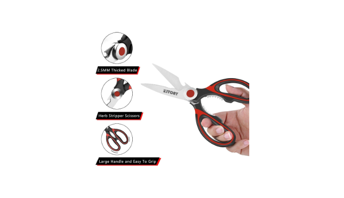 Kitory Kitchen Shears - Ultra Sharp Premium Scissors with Sheath - Heavy  Duty Poultry shears-Nut cracker-Bottle