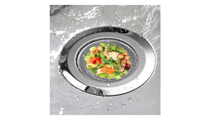 2Pcs 4.53in Kitchen Sink Strainer Stainless Steel Mesh Drain