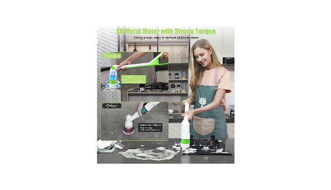 Yorraka Electric Spin Scrubber Cordless, Power Electric Scrubber for  Cleaning Bathroom with Long Handle, Electric Shower Scrubber, Adjustable  Cleaning Brush with 8 Brush Heads for Tub Tile Floor Car - Coupon Codes