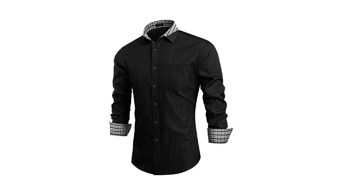 COOFANDY Men's Western Cowboy Shirt Casual Long Sleeve Button Down Cotton Shirts