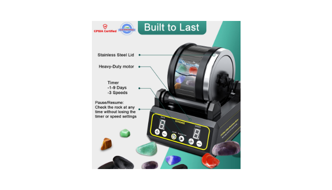 GITSENSE Professional Rock Tumbler Kit, Large 2.5Lb Barrel Rocks Tumbler  Kit, Stem Science Gift for Kids and Adults, 9-Day Timer&3-Speed Motor,  Include Rocks, Grits and DIY Tools - Coupon Codes, Promo Codes