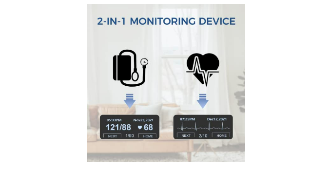  Checkme BP2 WiFi Blood Pressure Monitor for Home Use, Bluetooth  Automatic Arm Cuff, Smart Digital BP Machine, Wireless Portable USB  Rechargeable with X3 Accuracy Function, Free APP for iOS & Android 