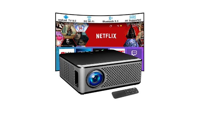 BT Android 9.0 Projector Native 1080P 4K Vide Home Theater Proyector   TV