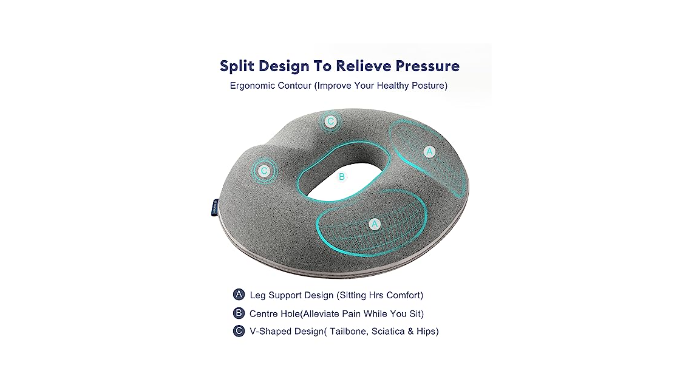 Patented Design Donut Pillow Tailbone Hemorrhoid for Support Pain