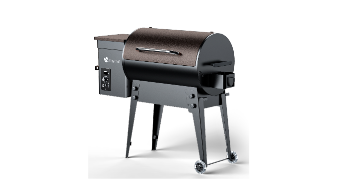 KingChii 456 sq. in. Wood Pellet Grill and Smoker in Bronze with Foldable  Legs KC-WR-Br-01 - The Home Depot