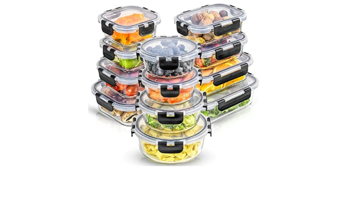  JoyJolt Airtight Glass Jars with Lids Set of 3. 32oz