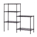 Ktaxon 5 Tier Layer 59x21x11.5 Storage Rack, Wire Shelving Adjustable Steel Storage Rack Organizer Kitchen, Black