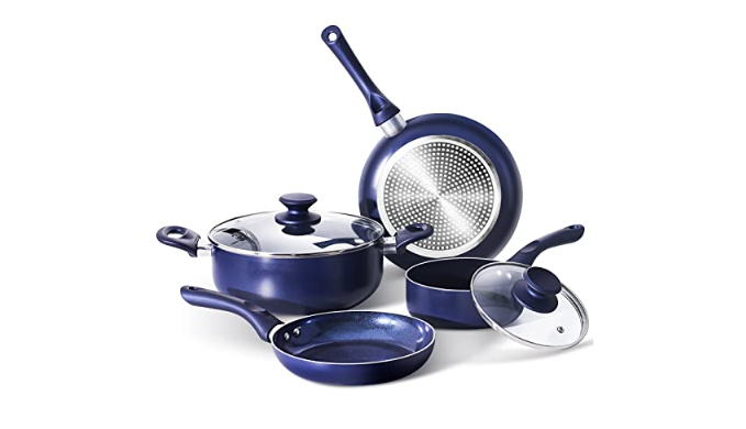 Blueberry Aluminium with Ceramic Coating Cookware Set – housso