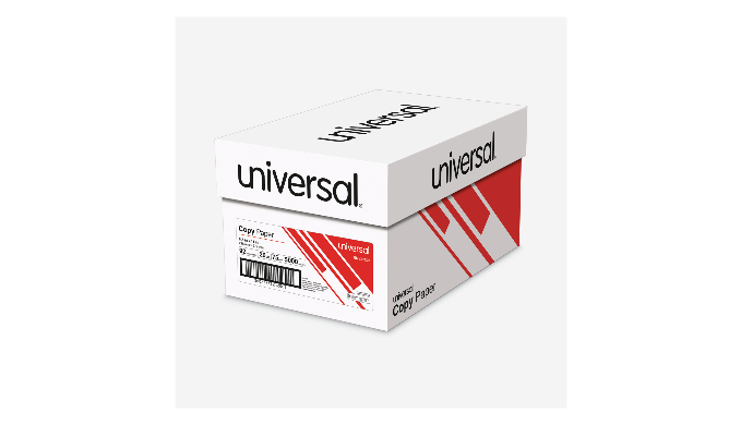 Universal Copy Paper 92 Brightness 20lb 8-1/2 x 11 White 5000 Sheets/Carton