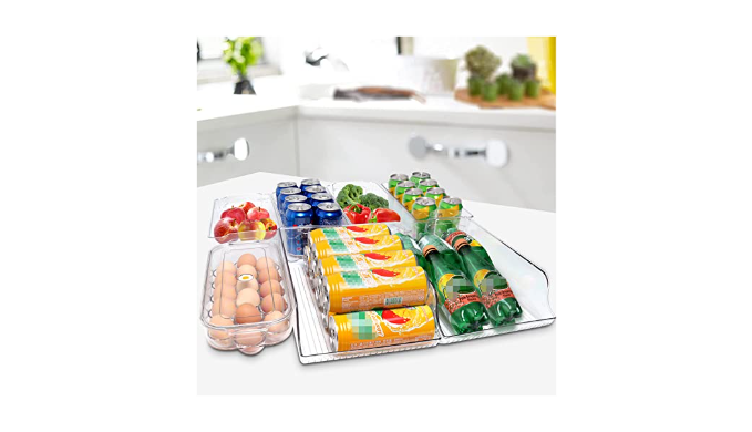 Plastic Refrigerator Organizer Bins, 7 Packs Refrigerator Organizer Bins 2  Large&4 Medium Food Storage Bins and 1 Egg Holder for Freezer, Kitchen  Cabinet, Pantry Organization and Storage, BPA Free - Yahoo Shopping