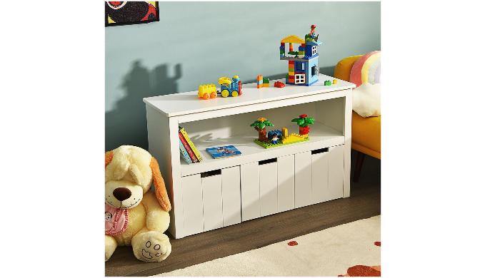 Homfa Kids Toy Storage Cabinet, Toddler's Room Chest Cabinet 3