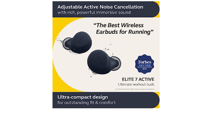 Jabra Elite 7 Active True Wireless— Bluetooth Sports Earbuds Shake