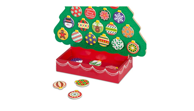 Melissa & Doug Countdown to Christmas Wooden Advent Calendar, Multicolor