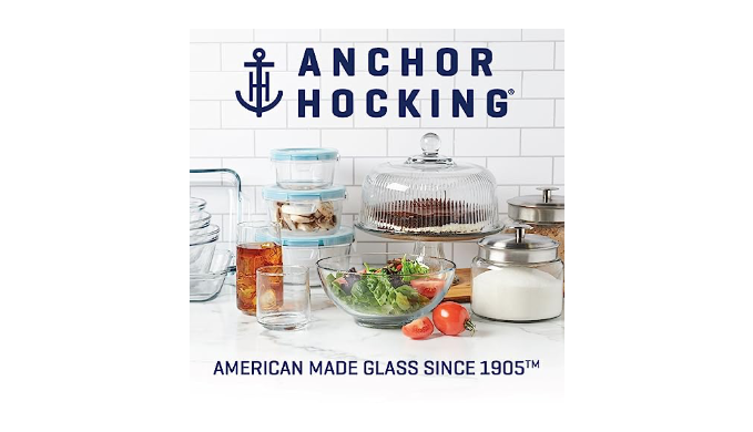 Anchor Hocking Batter Bowl, 2 Quart Glass Mixing Bowl, Non-Lidded