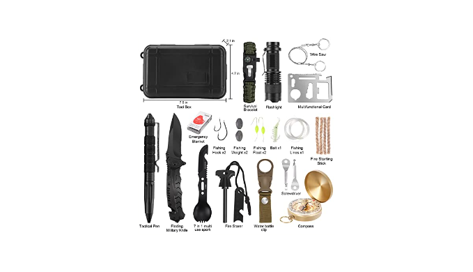 Gifts for Men Dad Husband Teenage Boy, Survival Kit 28 in 1