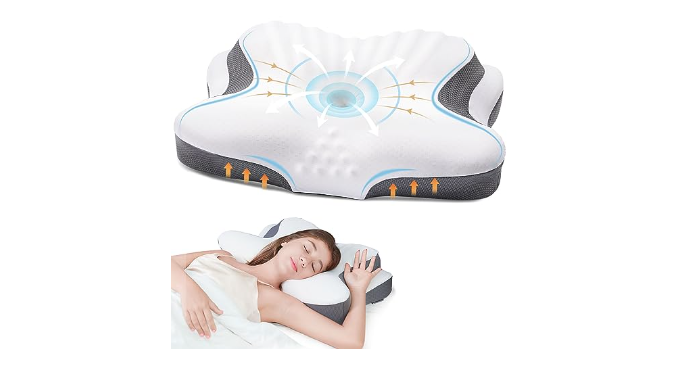 Cervical Health Massage Nap Pillows Memory Foam Neck Pillow Slow