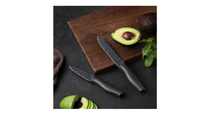 Marco Almond Kitchen Knife Set, KYA39 12-Piece Chef Knife Sets, 6 Knives  with 6 Blade Guards, Stainless Steel Knives Set for Kitchen with Covers,  Black - Coupon Codes, Promo Codes, Daily Deals