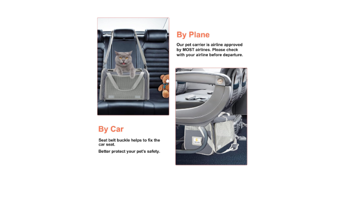 Texsens Cat-Carrier-Large-Pet-Carrier, Soft Cat Carrier for 2 Cats, Pet  Carrier for Cat, Collapsible Cat Bag for Home Outdoor Travel, Airline  Approved, Privacy Protection (Grey) - Coupon Codes, Promo Codes, Daily  Deals, Save