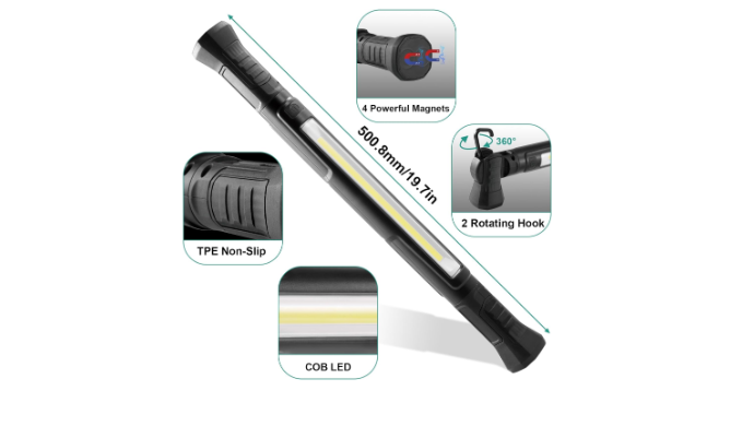 M1 LED Work Light, 3000LM 5200mAh IP54 Rechargeable Magnetic