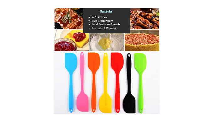 Silicone Spatula Set of 7/15, 11 inch Heat-Resistant Non-stick