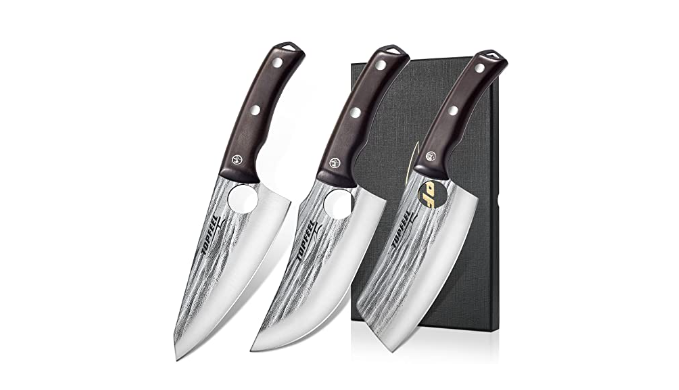  Topfeel 4PCS Hand Forged Butcher Knife Set - Slicing