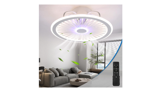 Jtfany Ceiling Fans with Lights and Remote 18 Inch Flush Mount