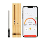 BtcLink Wireless Meat Thermometer | Up to 700FT Remote Bluetooth Range | 2s  Temperature Readings | Smart Thermometer with Ultra-Thin Probe | for Grill