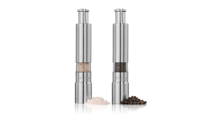 Salt and Pepper Grinder, Nuvita 2 in 1 Electric Salt and Pepper