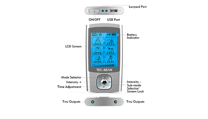 TEC.BEAN 24 Modes TENS Unit Muscle Stimulator, Rechargeable TENS Machine  with 8 Electrode Pads (American Gel), Electric Pulse Massager for Pain  Relief for Sale in Rowland Heights, CA - OfferUp