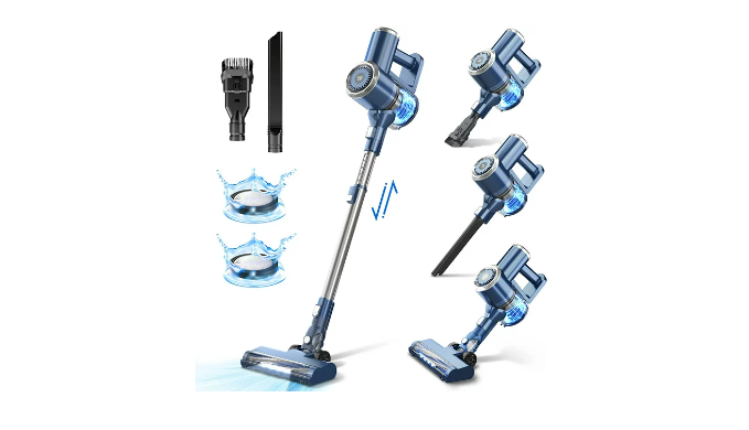  PRETTYCARE Cordless Vacuum Cleaner, Stick Vacuum with LED  Display, 6 in 1 Lightweight Vacuum Powerful & Large Capacity Battery & Dust  Cup for Hardwood Floor Carpet, Pet Hair-W200