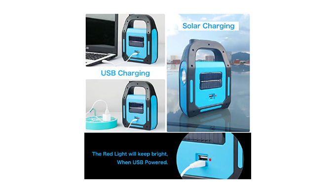 4 Pack Solar USB Rechargeable Power Brightest COB LED Camping