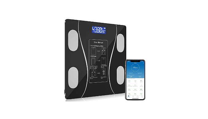 Digital Bathroom Tempered Glass Platform BMI Scale, Body Fat Scale