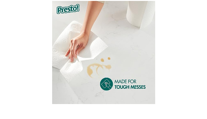 Brand - Presto! Flex-a-Size Paper Towels, 158 Sheet Huge Roll, 12  Rolls (2 Packs of 6), Equivalent to 38 Regular Rolls, White - Coupon Codes,  Promo Codes, Daily Deals, Save Money Today