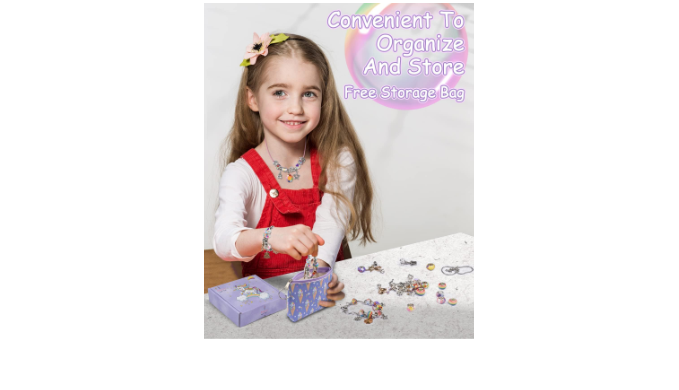 Anicco Charm Bracelet Making Kit,Jewelry Making Kit for Girls 8-12